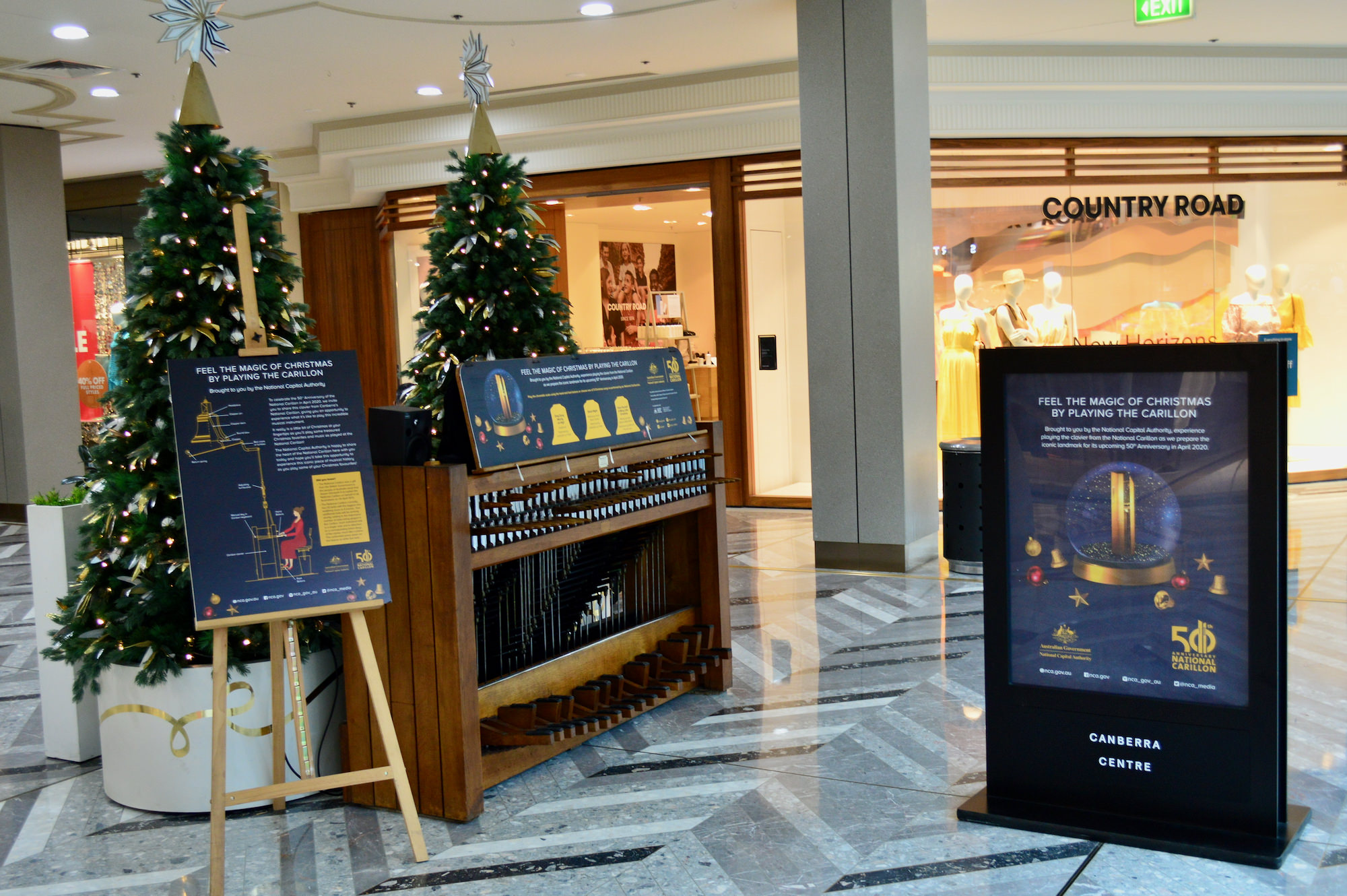 Christmas Carillon Clavier at the Canberra Centre