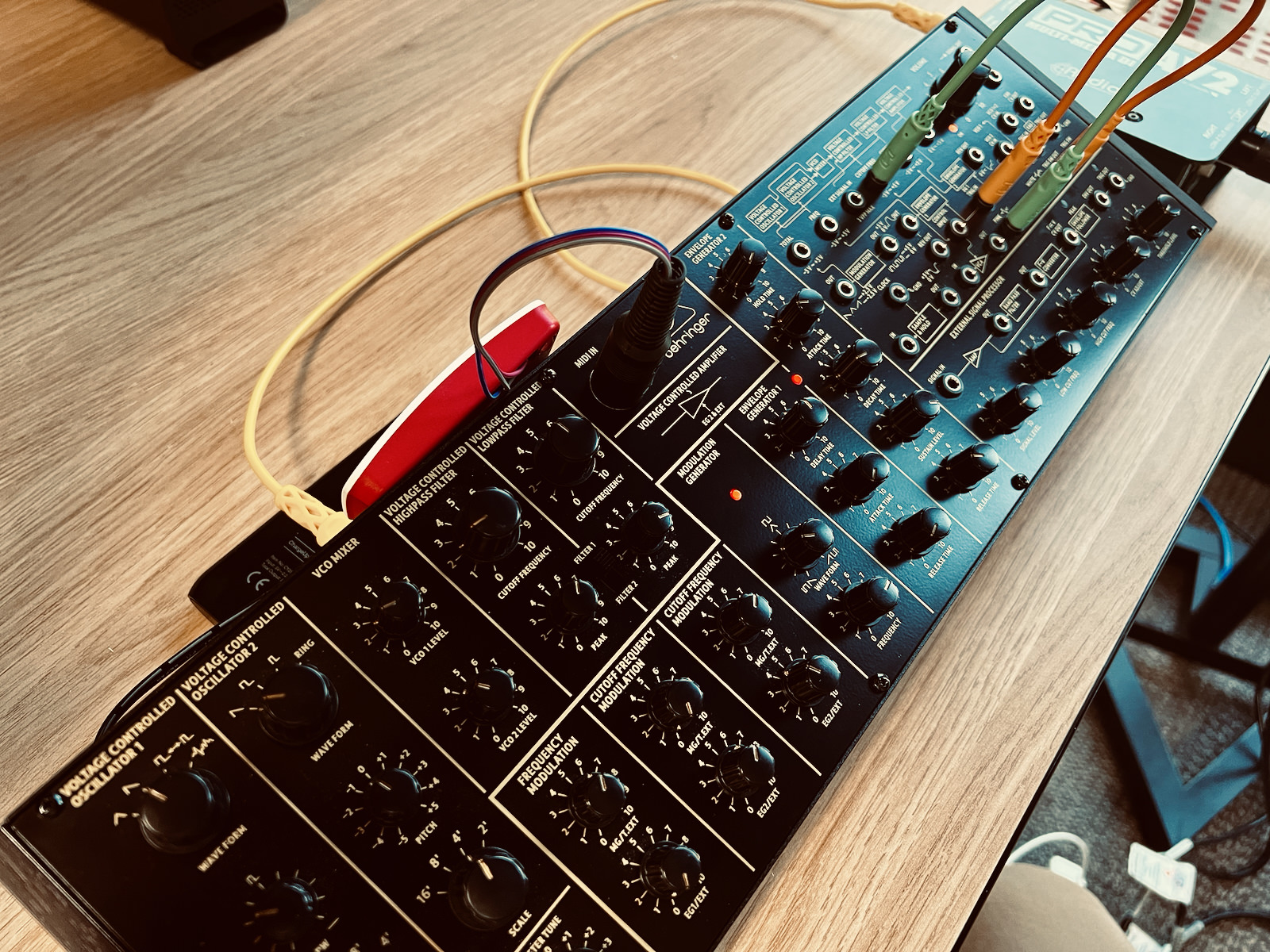 The IMPS Pi connected to a Behringer K-2