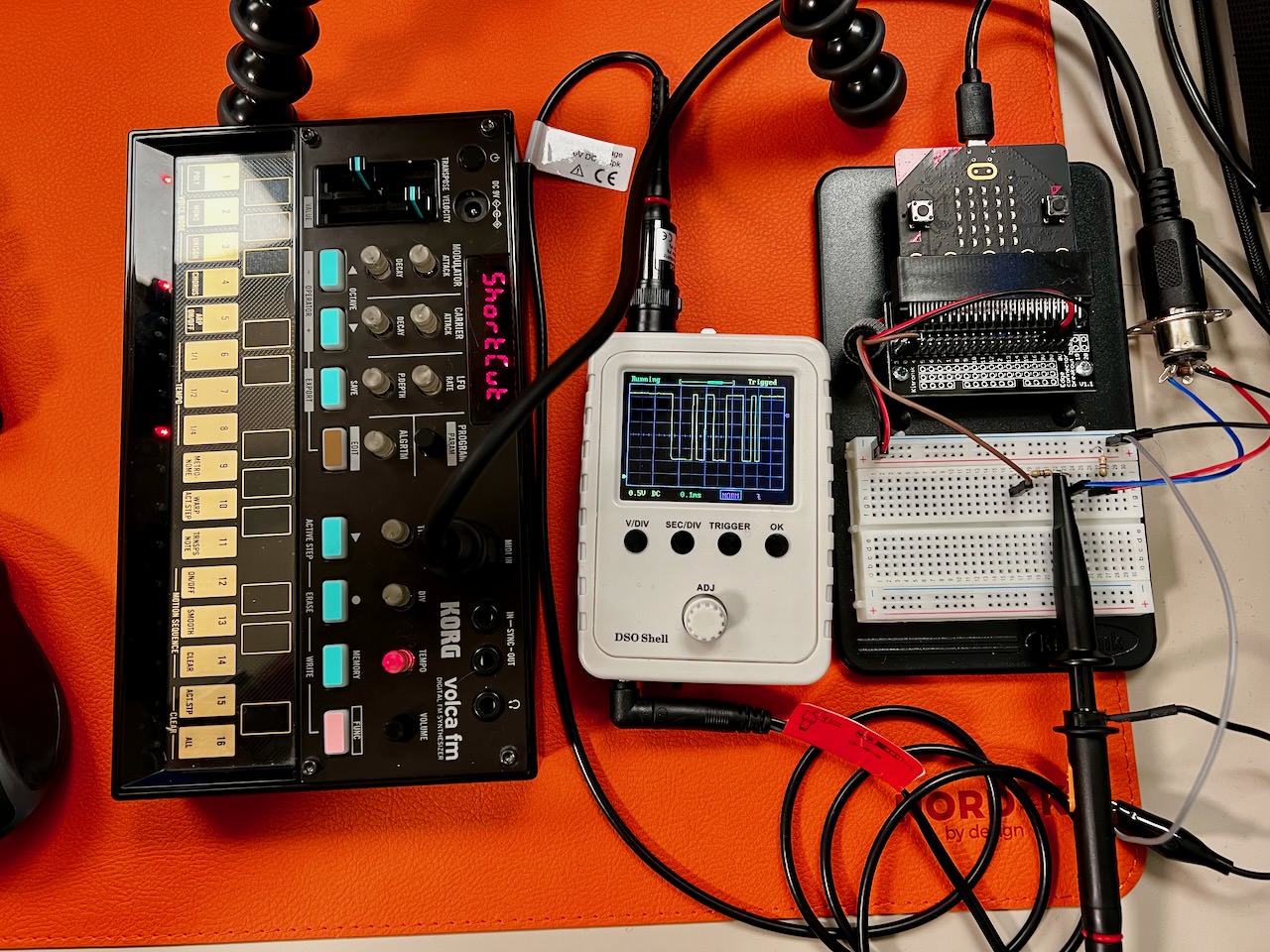 Live-coding MIDI in ARM assembly on a BBC micro:bit in a lecture