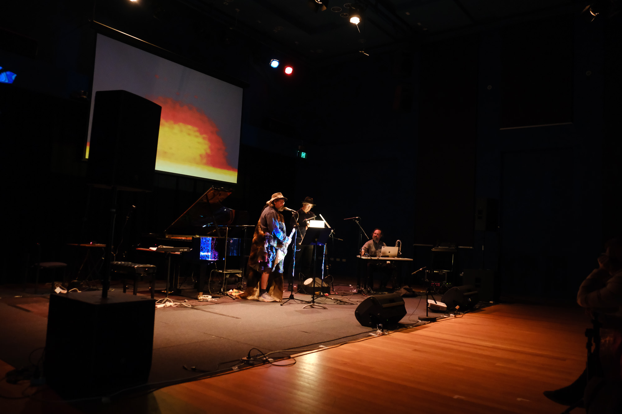 Mick Harding, Jordan Lacey and Toby Gifford performing "Sonic Crucible Entanglements" (wide)