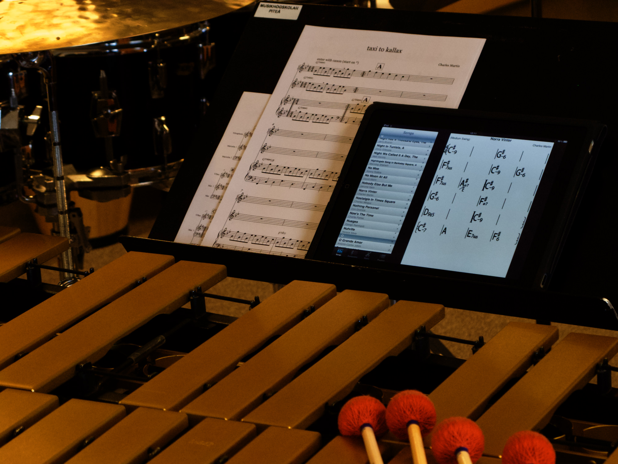 Reading some scores on the iPad