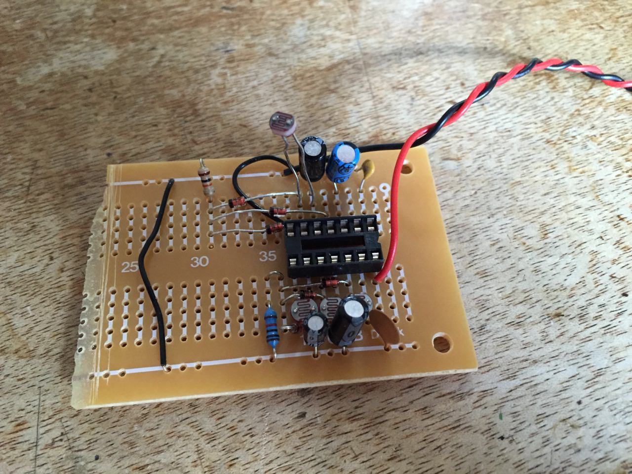 Upgrading a circuit on some prototyping board.