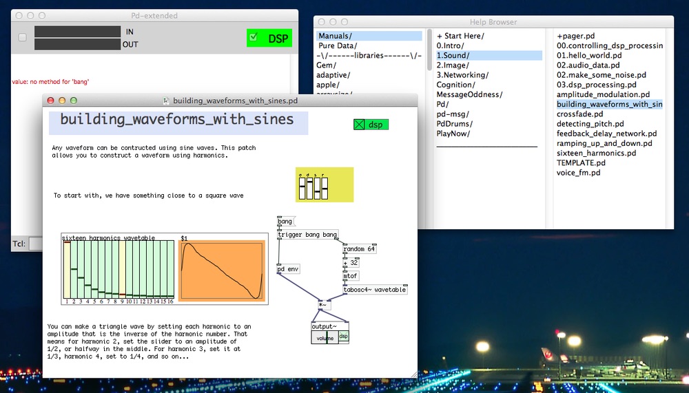 The built-in tutorials for Pure Data are really good...