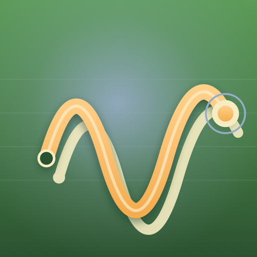 IMPSY app icon — a glowing wave on a deep green ground