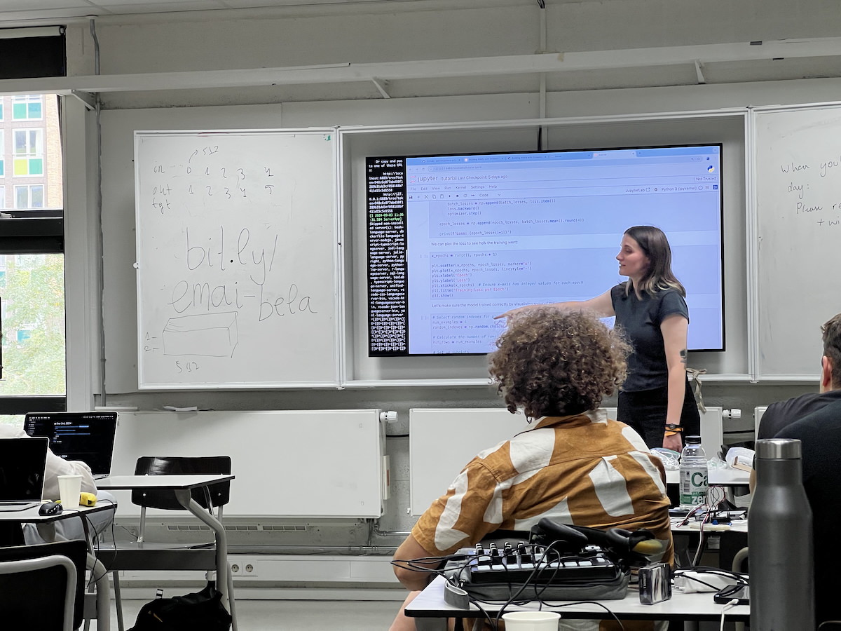 Teaching at a workshop
